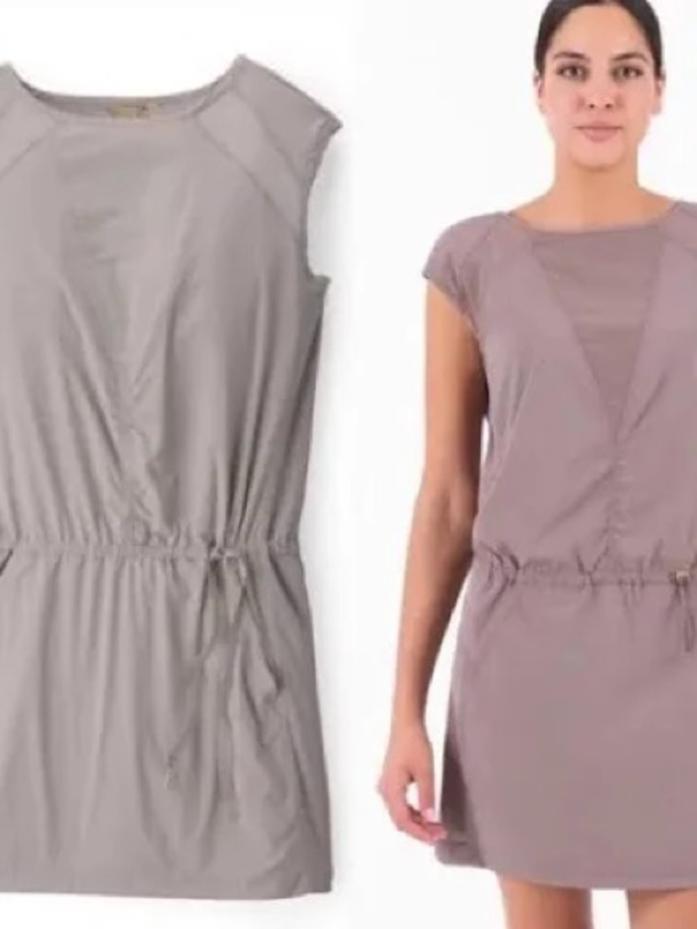 Indygena Laco Activewear Dress Drawstring Waist with Pockets in light Gray M - Picture 2 of 11